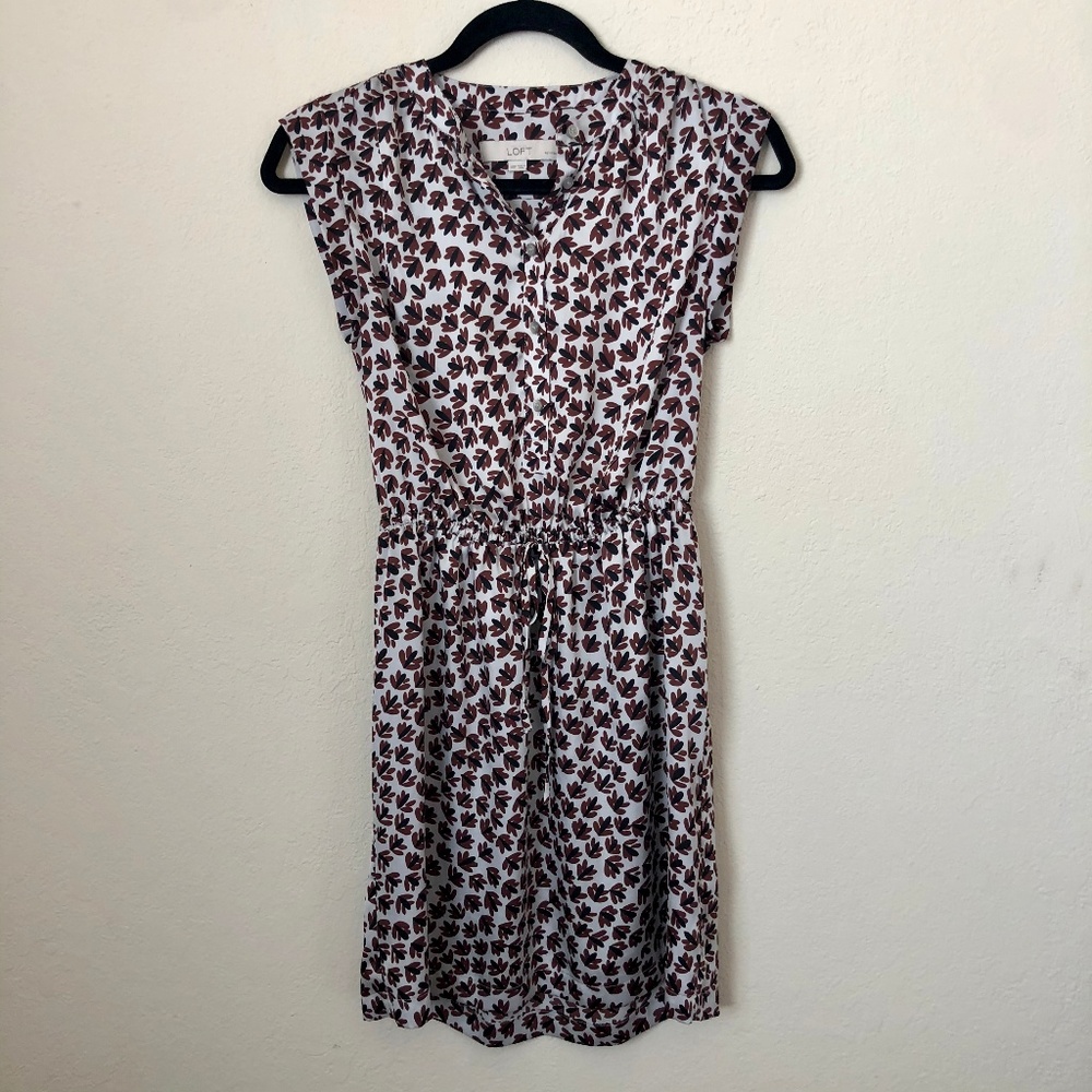 LOFT Butterfly Design Dress XXSP